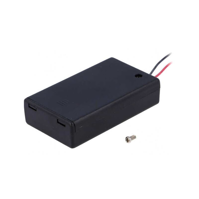 Suport Baterii AAA 3x cu Comutator și Cabluri Negre 150mm | Electronic-mag.ro | Componente Electronice