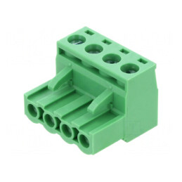Regletă de Conexiuni Deconectabilă 5mm 4 Piste Drept Mufă | Electronic-mag.ro | Componente Electronice