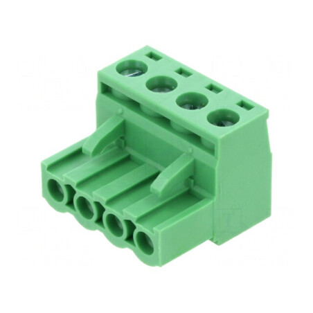 Regletă de Conexiuni Deconectabilă 5mm 4 Piste Drept Mufă | Electronic-mag.ro | Componente Electronice