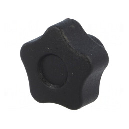 Buton Reglare Negru Ø25mm Filet M5 | Electronic-mag.ro | Componente Electronice