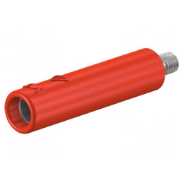 Soclu Banană 4mm 32A Roșu Nichelat cu Izolație | Electronic-mag.ro | Componente Electronice