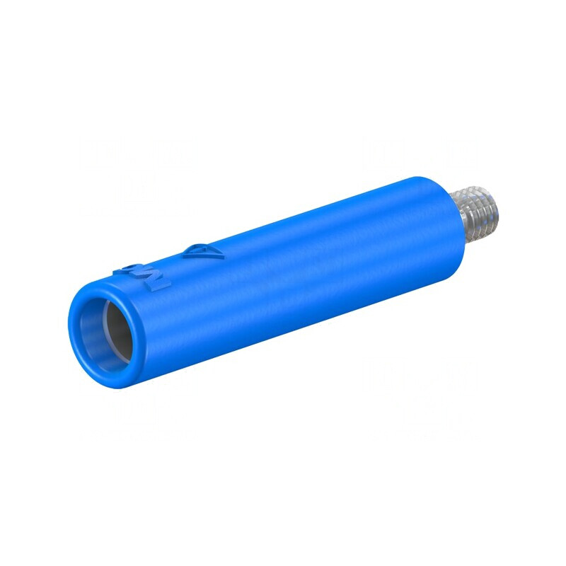 Soclu Banană 4mm 32A Albastru Nichelat 29,5mm | Electronic-mag.ro | Componente Electronice