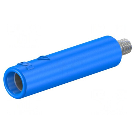 Soclu Banană 4mm 32A Albastru Nichelat 29,5mm | Electronic-mag.ro | Componente Electronice
