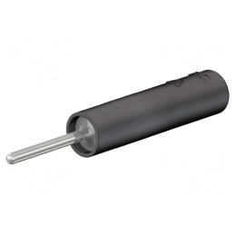 Soclu Banană 4mm 20A Negru Nichelat Crimpat Cu Șurub | Electronic-mag.ro | Componente Electronice