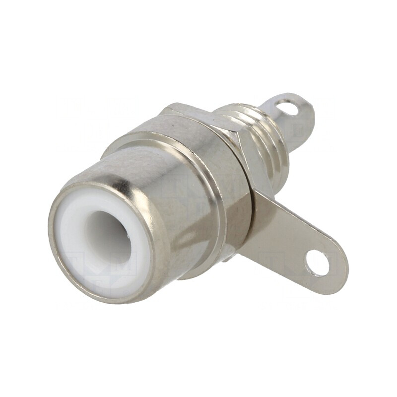Soclu RCA Mamă Drept Lipire Nichelat Alb | Electronic-mag.ro | Componente Electronice Soclu RCA Mamă Drept Lipire Nichelat Alb | Electronic-mag.ro | Componente Electronice