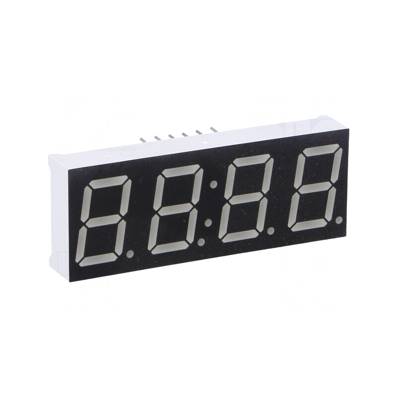 LED 7 Segmente 14.2mm 4 Digiți Galben | Electronic-mag.ro | Componente Electronice