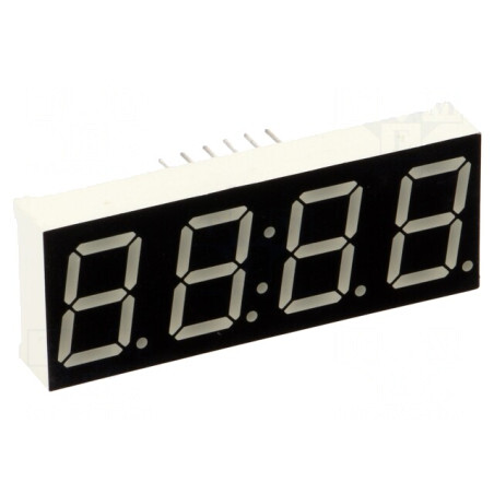 Display LED 7 Segmente 4 Digite Galben 14,2mm | Electronic-mag.ro | Componente Electronice