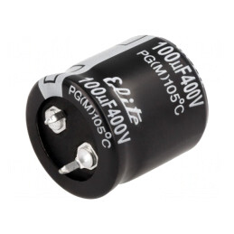 Condensator Electrolitic SNAP-IN 100uF 400V 25x25mm | Electronic-mag.ro | Componente Electronice