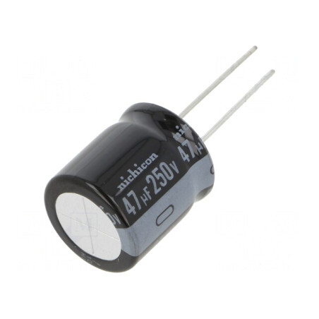 Condensator Electrolitic THT 47uF 250V 18x20mm | Electronic-mag.ro | Componente Electronice