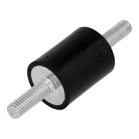 Atenuator de Vibrații M6 20mm Guma 25mm 310N 50N/mm | Electronic-mag.ro | Componente Electronice