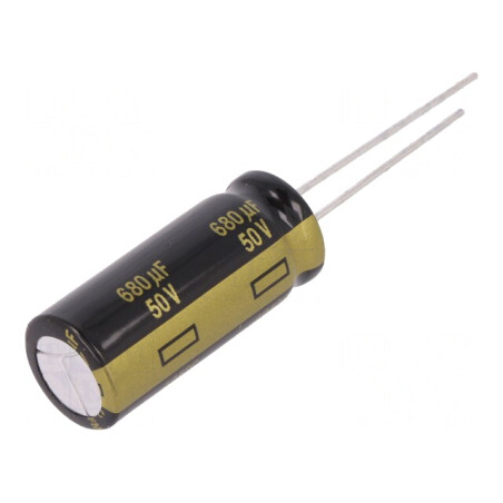 Condensator electrolitic low ESR 680uF 50V THT | Electronic-mag.ro | Componente Electronice