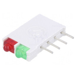 LED bicolor roșu/verde 1.8mm 10mA 2V | Electronic-mag.ro | Componente Electronice