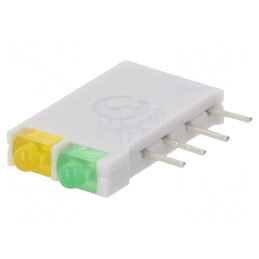 LED Galben/Verde 1,8mm 2 Diode 10mA 2,1V | Electronic-mag.ro | Componente Electronice