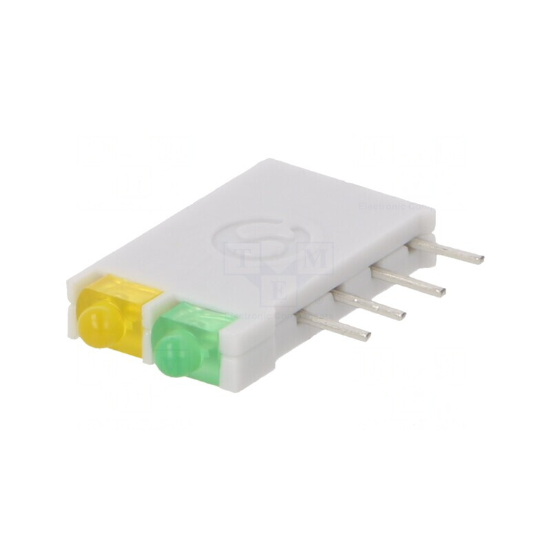 LED Galben/Verde 1,8mm 2 Diode 10mA 2,1V | Electronic-mag.ro | Componente Electronice