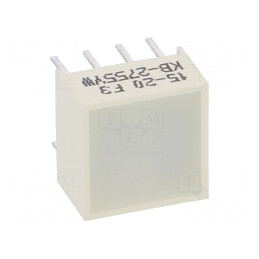 Afișaj LED Galben Lentilă Albă Difuză 588nm 15-35mcd | Electronic-mag.ro | Componente Electronice