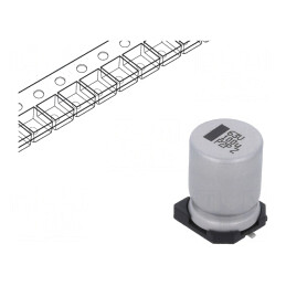 Condensator Electrolitic SMD 100uF 63V 10x10x14mm ±20% | Electronic-mag.ro | Componente Electronice