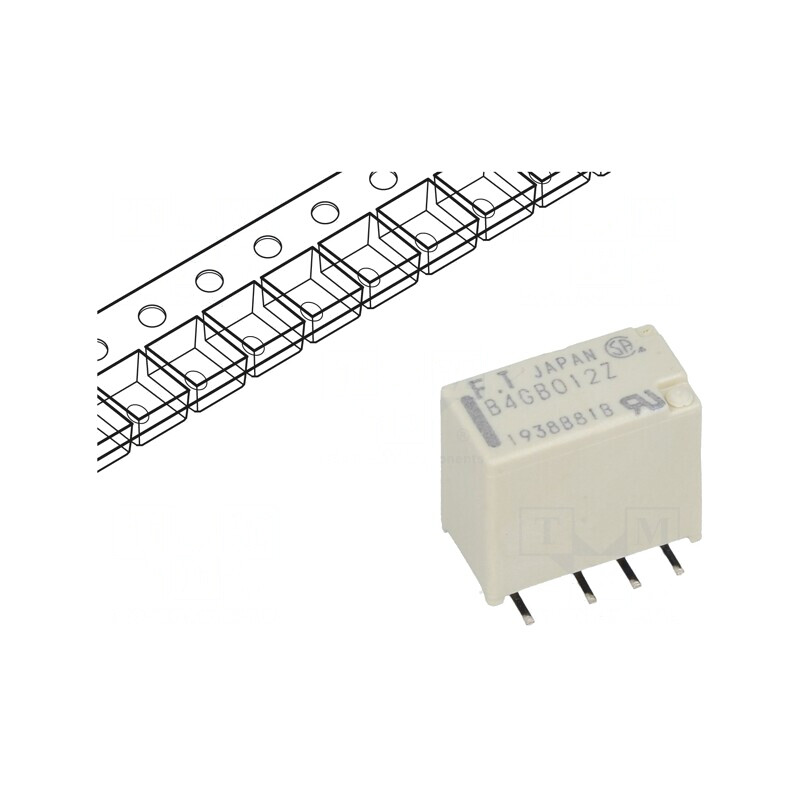 Releu Electromagnetic DPDT 12VDC 2A SMT | Electronic-mag.ro | Componente Electronice