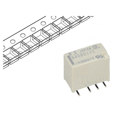 Releu Electromagnetic DPDT 12VDC 2A SMT | Electronic-mag.ro | Componente Electronice