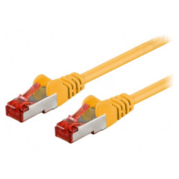Patch Cord S/FTP Cat6 Galben 0.5m | Electronic-mag.ro | Componente Electronice