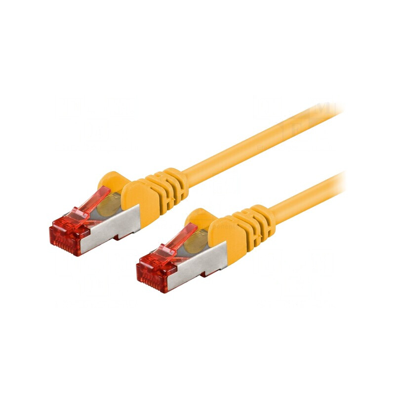 Patch Cord S/FTP Cat6 Galben 0.5m | Electronic-mag.ro | Componente Electronice