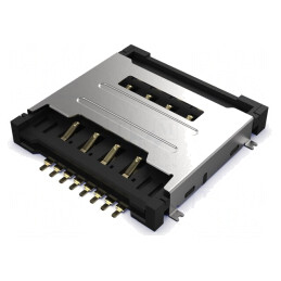 Conector pentru carduri Mini SIM duble 3mm SMT Push-Pull | Electronic-mag.ro | Componente Electronice