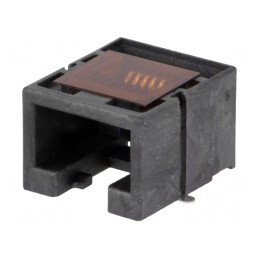 Soclu RJ45 8P8C SMT Aurit Cat 3 Profil Jos | Electronic-mag.ro | Componente Electronice