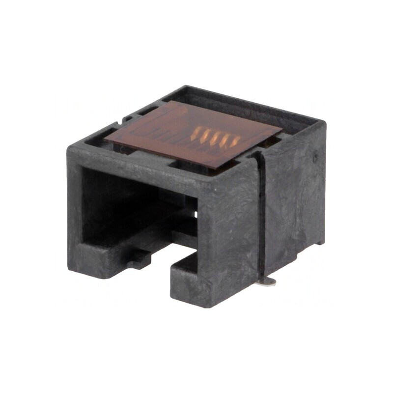 Soclu RJ45 8P8C SMT Aurit Cat 3 Profil Jos | Electronic-mag.ro | Componente Electronice