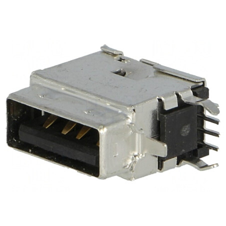 Soclu USB A PCB THT 4 Pin 90° | Electronic-mag.ro | Componente Electronice