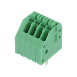 Regletă Conexiuni PCB Unghi 45° 2.5mm 4 Piste 2A | Electronic-mag.ro | Componente Electronice