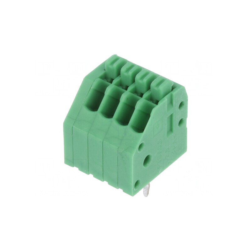 Regletă Conexiuni PCB Unghi 45° 2.5mm 4 Piste 2A | Electronic-mag.ro | Componente Electronice