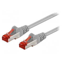 Cablul de rețea S/FTP Cat6 PVC Gri 0.5m | Electronic-mag.ro | Componente Electronice