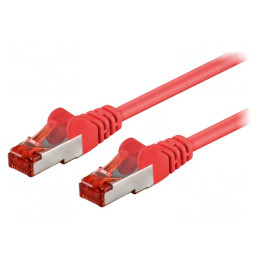 Patch Cable S/FTP Cat6 Red 0.5m | Electronic-mag.ro | Componente Electronice