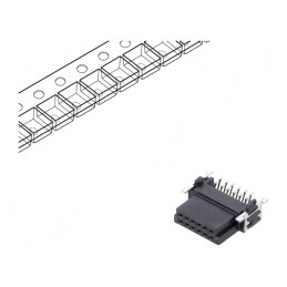 Conector PCB-PCB 12 PIN 1,27mm Termoplast