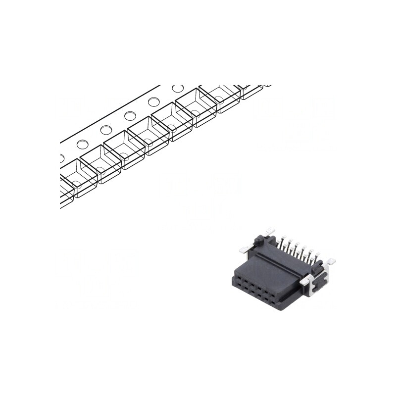 Conector PCB-PCB 12 PIN 1,27mm Termoplast | Electronic-mag.ro | Componente Electronice