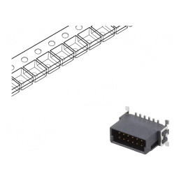 Conector PCB-PCB 12 PIN 1,27mm Termoplast | Electronic-mag.ro | Componente Electronice