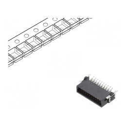 Conector PCB-PCB Tată 20 Pin 1,27mm Termoplastic | Electronic-mag.ro | Componente Electronice