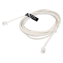 Cablu Telefon Plat RJ11 Alb | Electronic-mag.ro | Componente Electronice