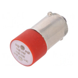 Lampă LED roșie 24V BA9S | Electronic-mag.ro | Componente Electronice