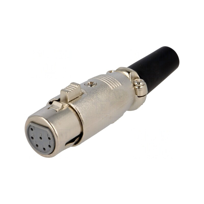 Mufă XLR Mamă 7 Pin pe Cablu | Electronic-mag.ro | Componente Electronice