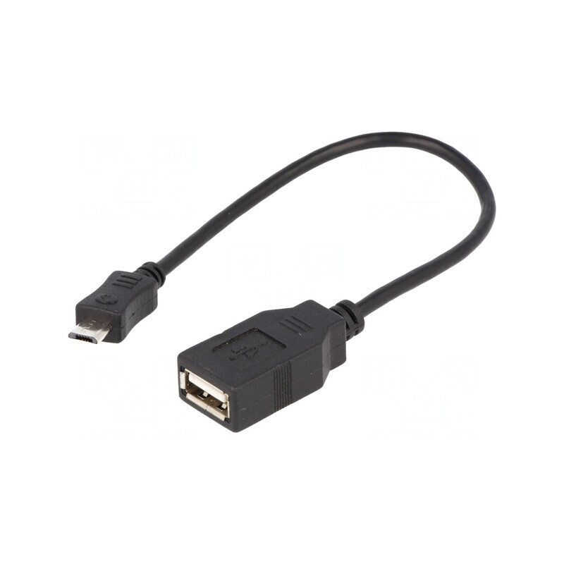 Cablu OTG USB 2.0 0,2m Negru | Electronic-mag.ro | Componente Electronice Cablu OTG USB 2.0 0,2m Negru | Electronic-mag.ro | Componente Electronice
