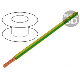 Cablu PVC Galben-Verde 1mm2 300V/500V | Electronic-mag.ro | Componente Electronice