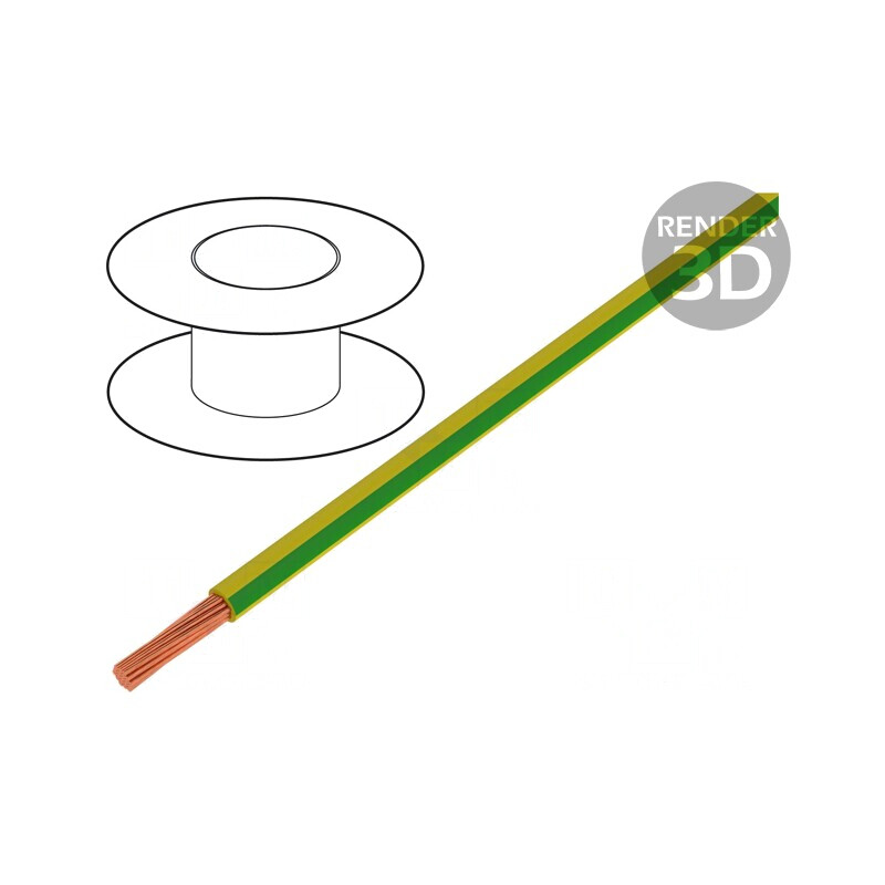Cablu PVC Galben-Verde 1mm2 300V/500V | Electronic-mag.ro | Componente Electronice
