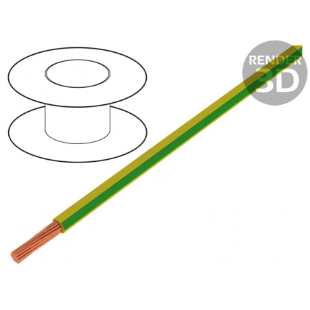 Cablu PVC Galben-Verde 1mm2 300V/500V | Electronic-mag.ro | Componente Electronice