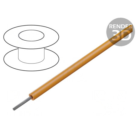 Cablu Electric 1mm2 PVC Portocaliu 10m | Electronic-mag.ro | Componente Electronice