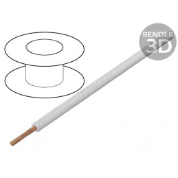 Cablu Electric H05V-K 1mm2 PVC Alb 10m | Electronic-mag.ro | Componente Electronice