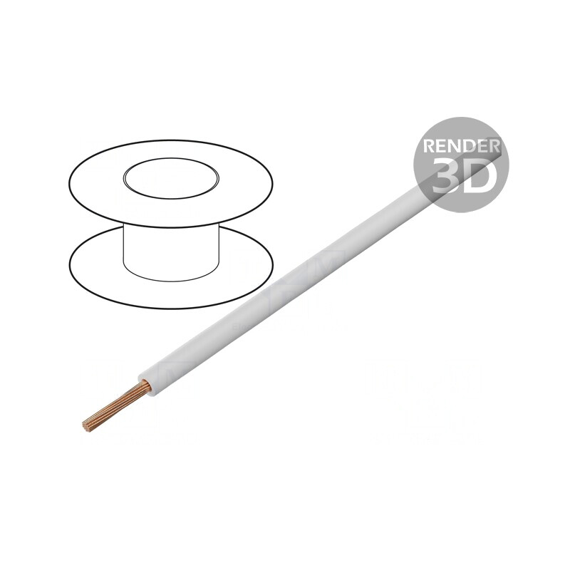 Cablu Electric H05V-K 1mm2 PVC Alb 10m | Electronic-mag.ro | Componente Electronice