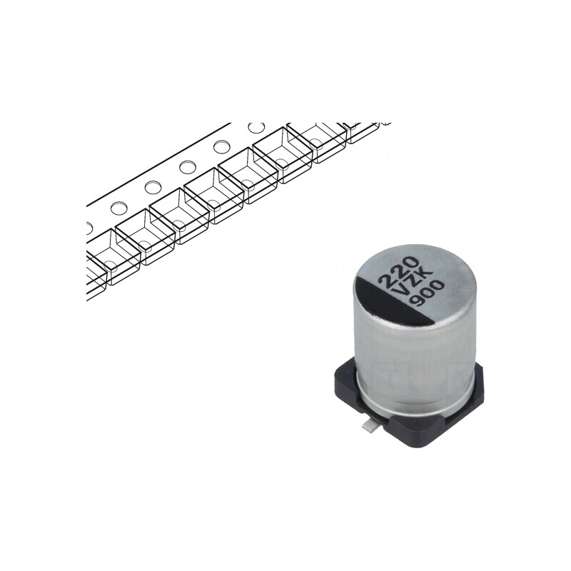 Condensator Hibrid 220uF 35V SMD ±20% | Electronic-mag.ro | Componente Electronice