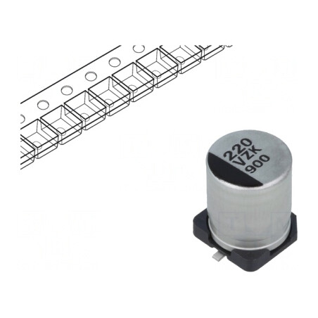 Condensator Hibrid 220uF 35V SMD ±20% | Electronic-mag.ro | Componente Electronice