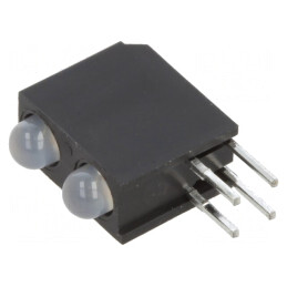 LED roșu-verde 3mm 2 diode 20mA 45° 30mcd