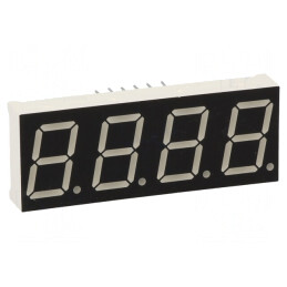 Afișaj LED cu 7 Segmente 14.22mm 4 Digiti Roșu | Electronic-mag.ro | Componente Electronice